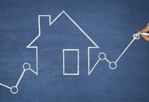 Hand on a chalkboard drawing a graph shaped like a house